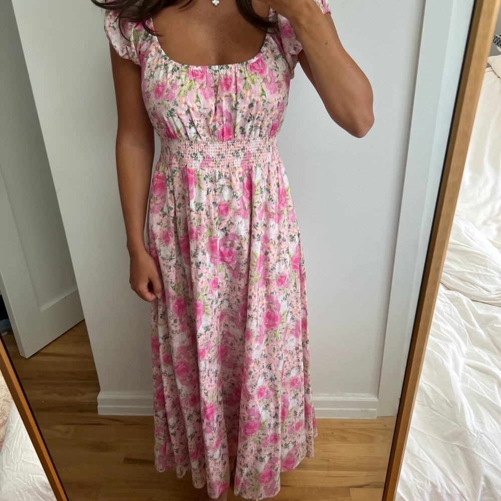 LoveShackFancy
Vernon Floral-Print Cotton Maxi Dress size M